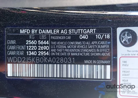 2019 Mercedes-Benz Cls 450 4Matic from USA, damaged, VIN WDD2J5KB0KA028031